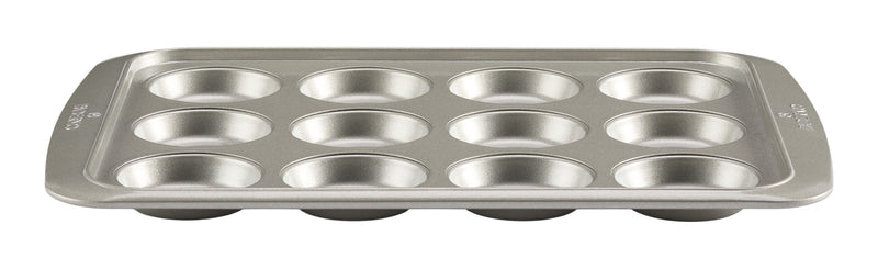 Professional Muffin Top Pan, Silver, 12-Cup P1V9