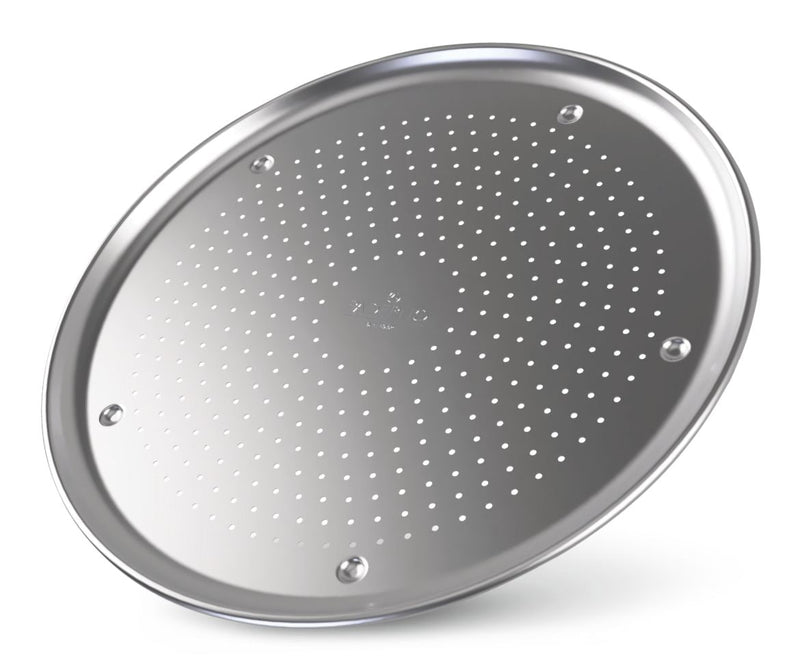 Professional Uncoated Aluminum Round Pizza Crisper Pan, 16-in Z9S9