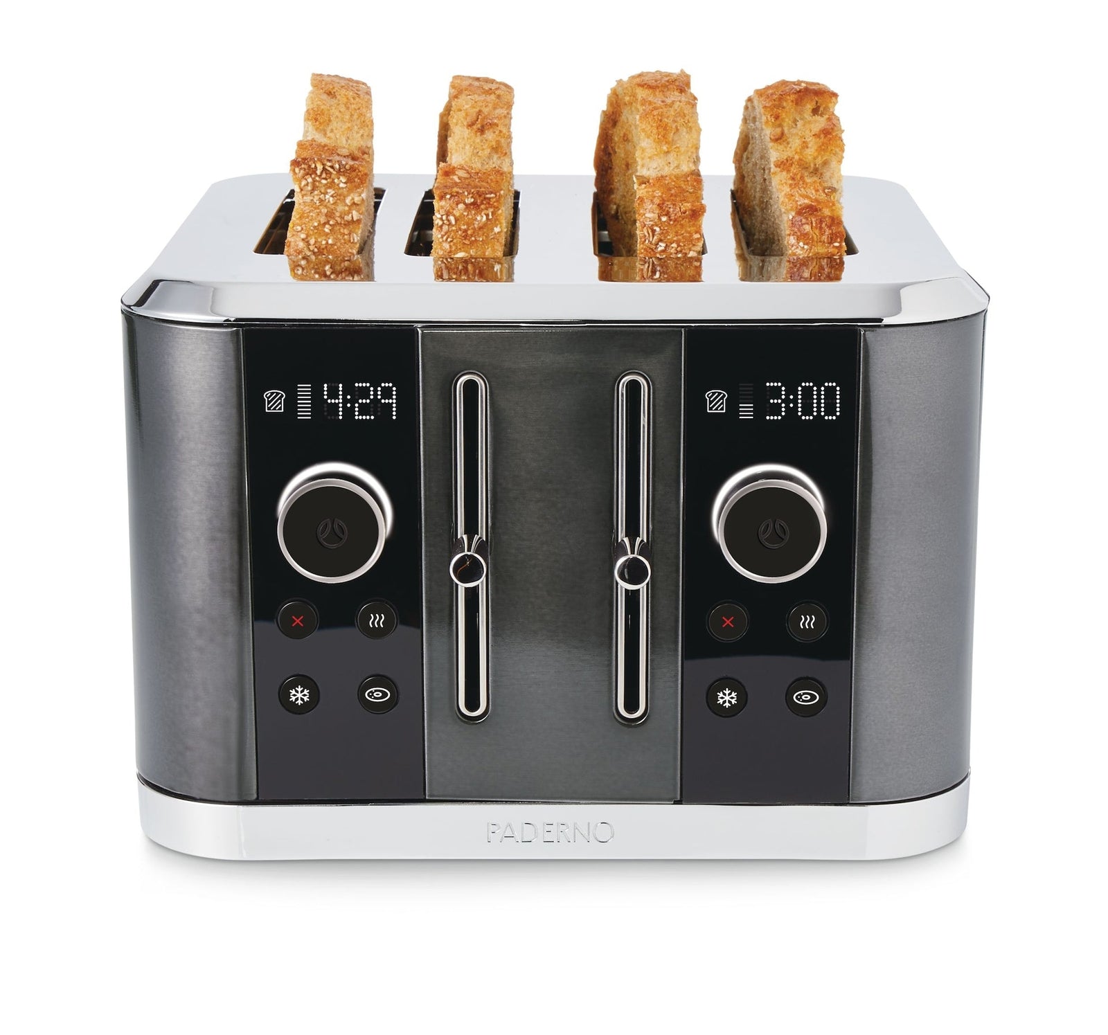 Wide Slots Toaster with 9 Heating Settings, Black, 4-Slices N3A8 - product image 1