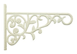 Decorative Wall Steel Plant Scroll Hook/Bracket For Hanging Basket Planters, White D1J9 - product image 1