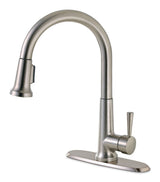 Single-Handle Pull-Down Kitchen Faucet, Brushed Nickel A3P3 - product image 1
