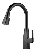 Xander Single-Handle Pull-Down Kitchen Faucet, Black P0L3 - product image 1