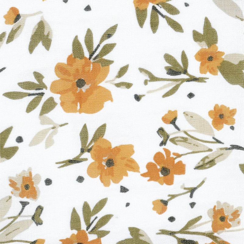 Cotton Muslin Baby Swaddle Blanket, Marigold O1U3