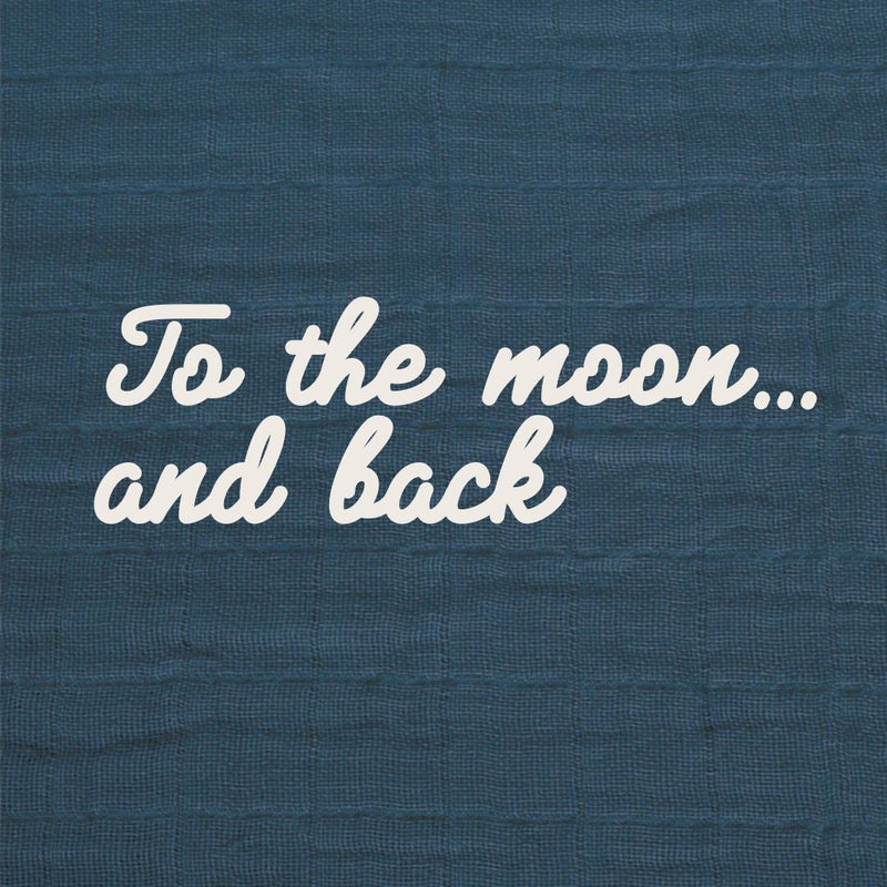 Cotton Muslin Baby Swaddle Blanket, Navy R6W8