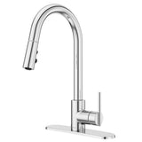 Modern Pull-Down Kitchen Faucet, Chrome S0T7 - product image 1