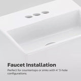 Vaneri 4-in Centreset Bath Faucet, Stainless Steel U0D9 - product image 6