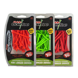 Performance Plastic Golf Tee, 3-1/4-in, 30-pk, Citrus Matte Assorted Colours Z3P1 - product image 1