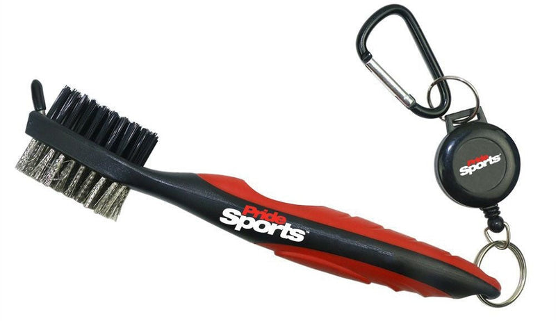 Deluxe Golf Club Cleaning Brush with Retractable Cord F4V6