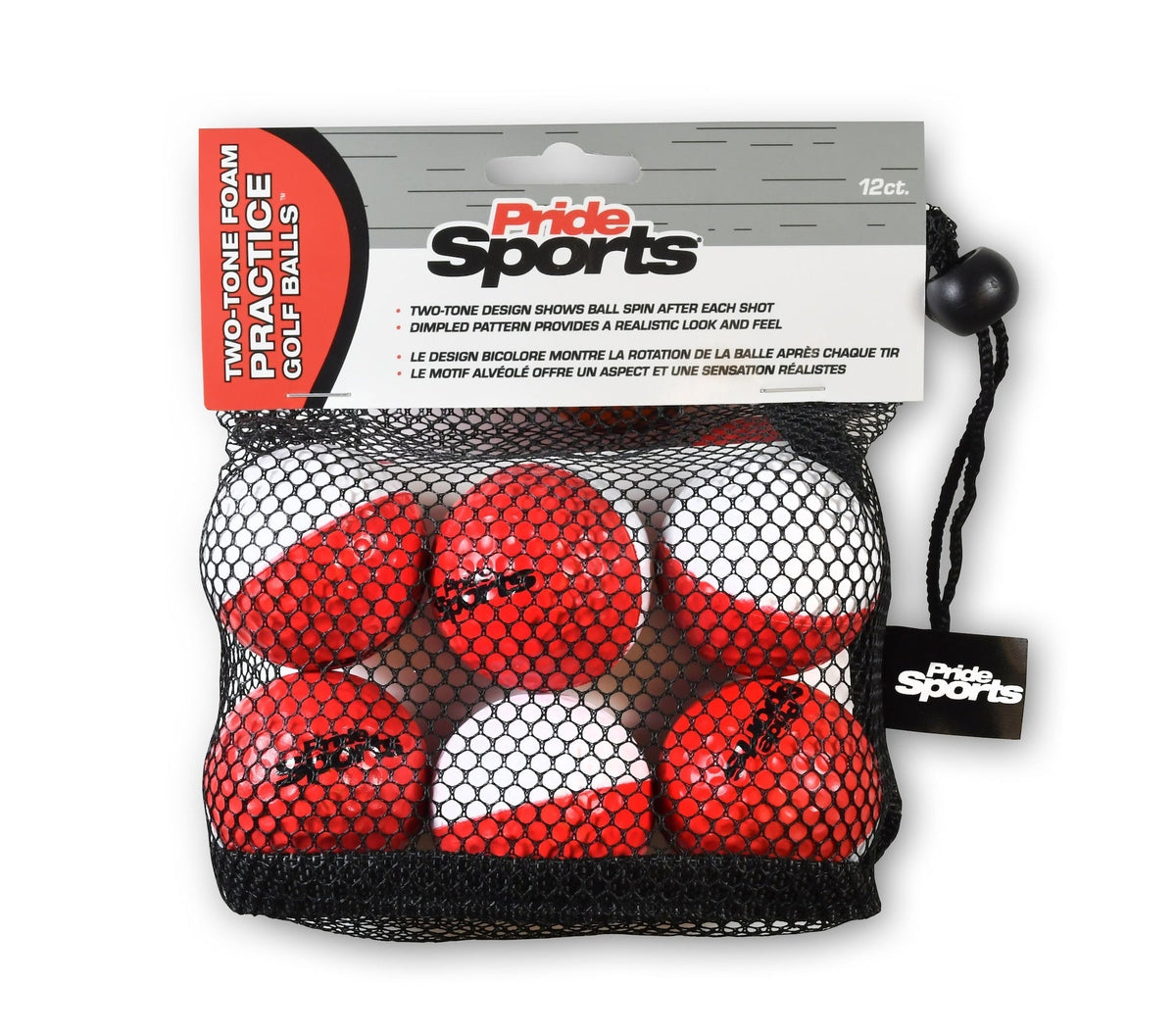 Two Tone Practice Golf Balls, Red/White, 12-pk G6W3 - product image 1