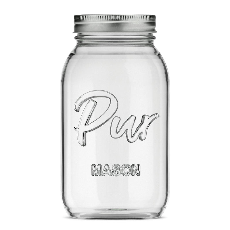 Mason Regular Mouth Canning Glass Jar with Lid & Band, 32-oz/946-mL, 12-pk Y4N4