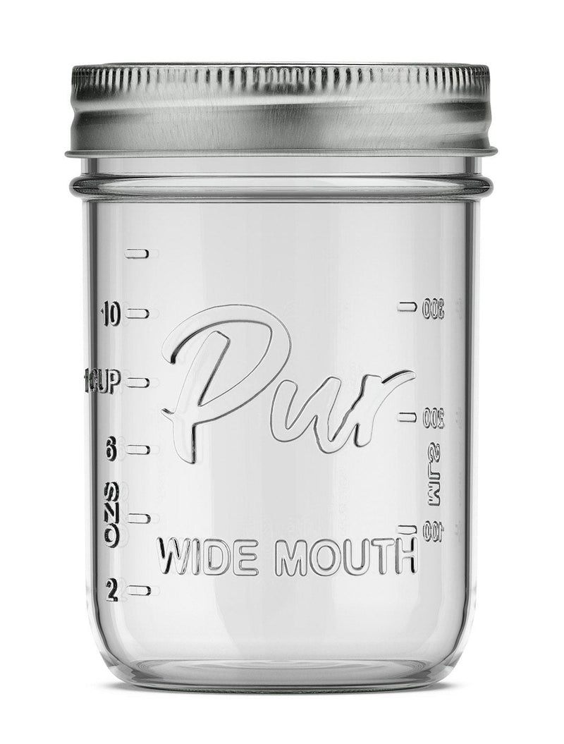 Mason Wide Mouth Canning Glass Jar with Lid & Band, 16-oz/473-mL, 12-pk Q0Q1