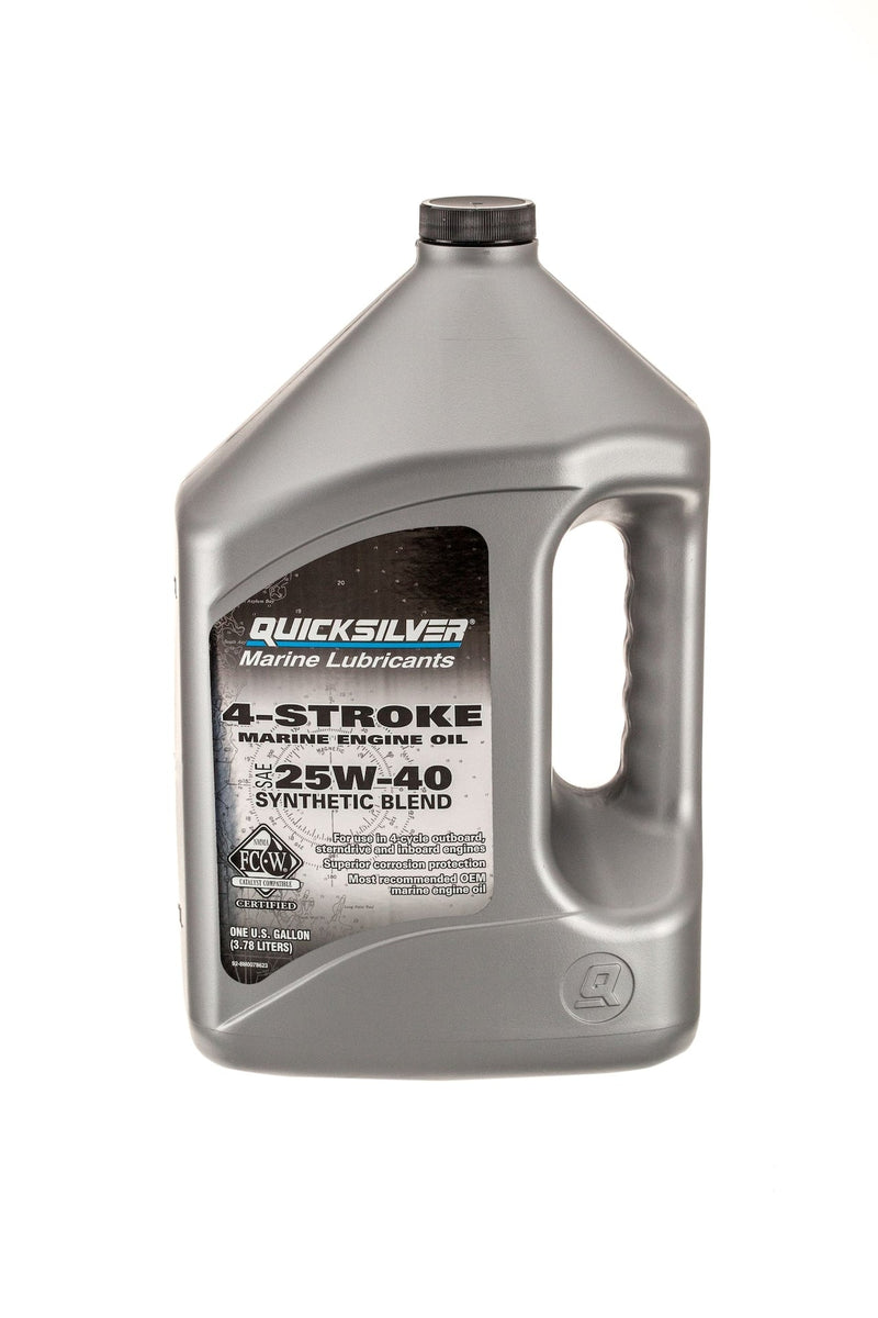 4-Stroke Synthetic Blend Marine Engine Oil 25W40, 4-L X3V1