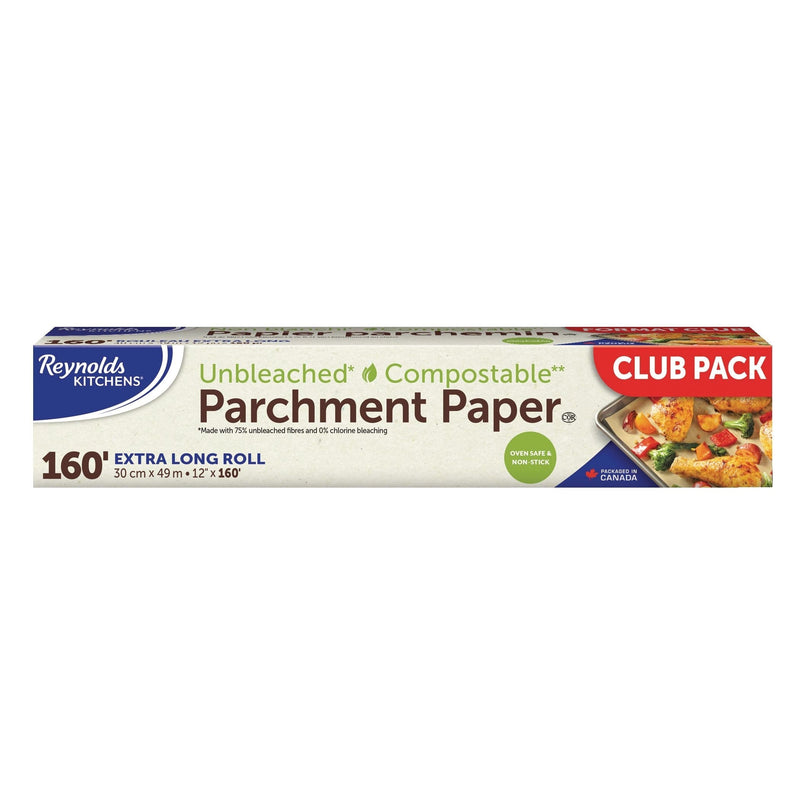 Kitchens Unbleached Compostable Parchment Paper, Extra-Long Roll, 12-in x 160-ft I1N9