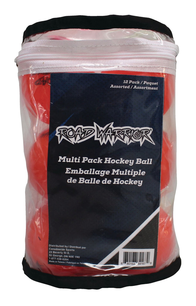 Warrior Street Hockey Balls, Assorted Colours, 12-pk G8F8