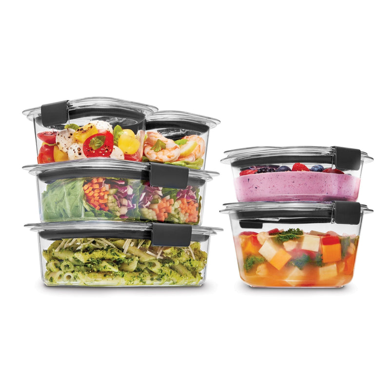 Brilliance Stainshield Mixed Plastic Food Storage Container, 12-pc B8L3