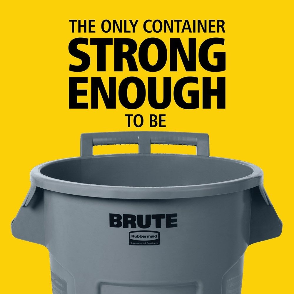 Commercial Wheeled Brute Circular Outdoor Garbage Can, Grey, 121-L P7A0 - product image 5