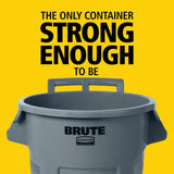 Commercial Wheeled Brute Circular Outdoor Garbage Can, Grey, 121-L J7C0 - product image 5