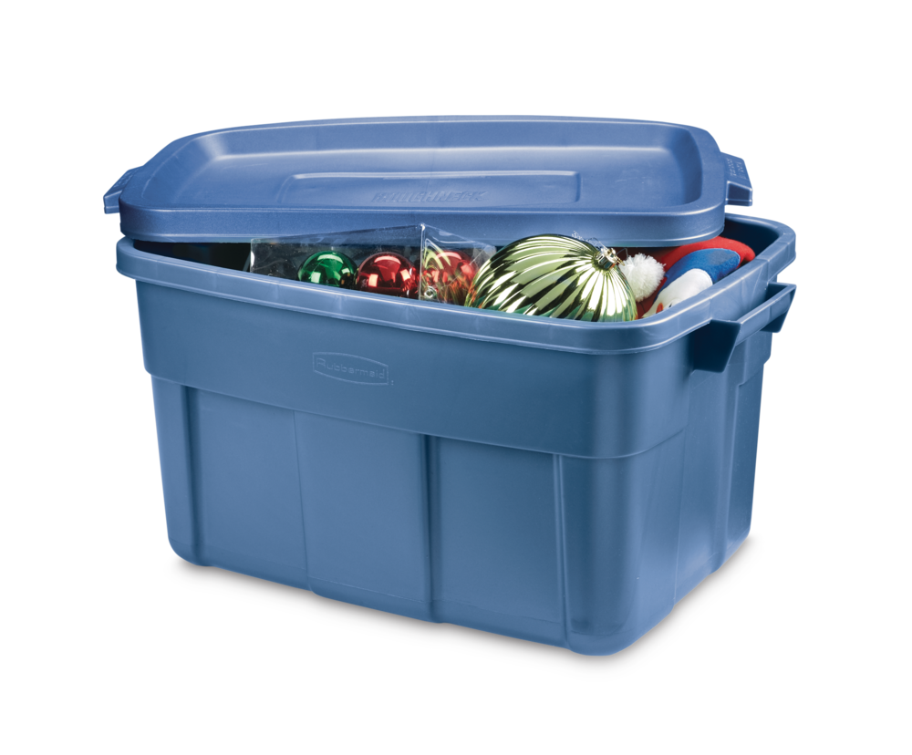 Roughneck Stackable Storage Box with Lid, 53-L, Blue M9O9 - product image 2
