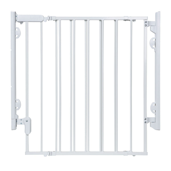 Ready To Install Top of the Stairs Baby Safety Gate, White M0A0