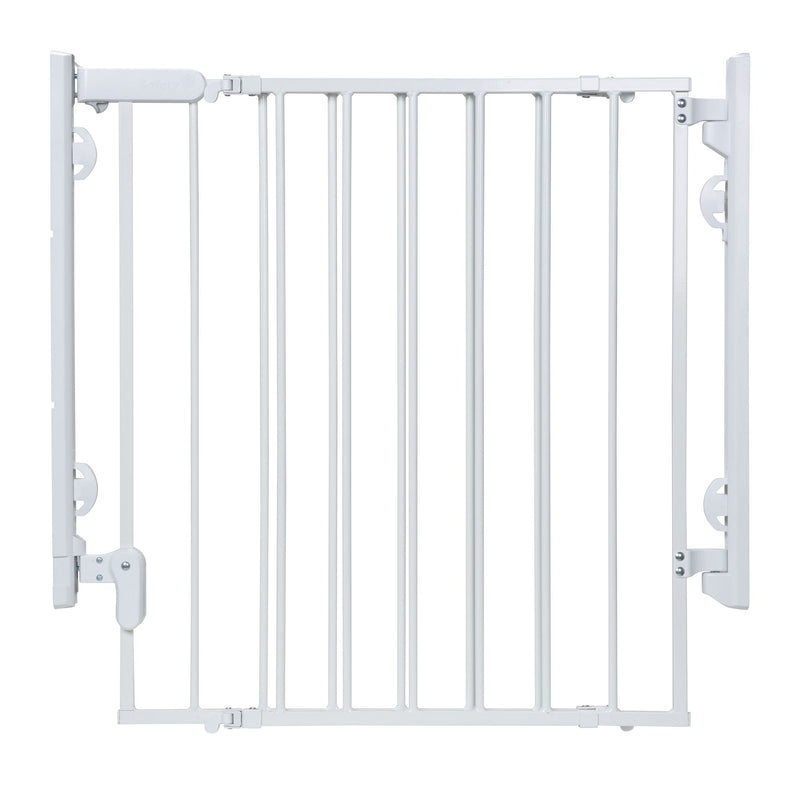 Ready To Install Top of the Stairs Baby Safety Gate, White M0A0
