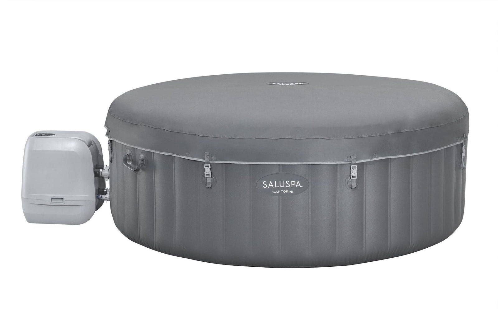 Spa Santorini Grey 7-Person Luxe HydroJet Pro Round Smart Spa, 85-in x 31.5-in R1C9 - product image 2