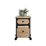 Steel Pedestal River File Cabinet with Drawers, Milled Mesquite C4Y3 - product image 2