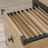 Steel Pedestal River File Cabinet with Drawers, Milled Mesquite C4Y3 - product image 6