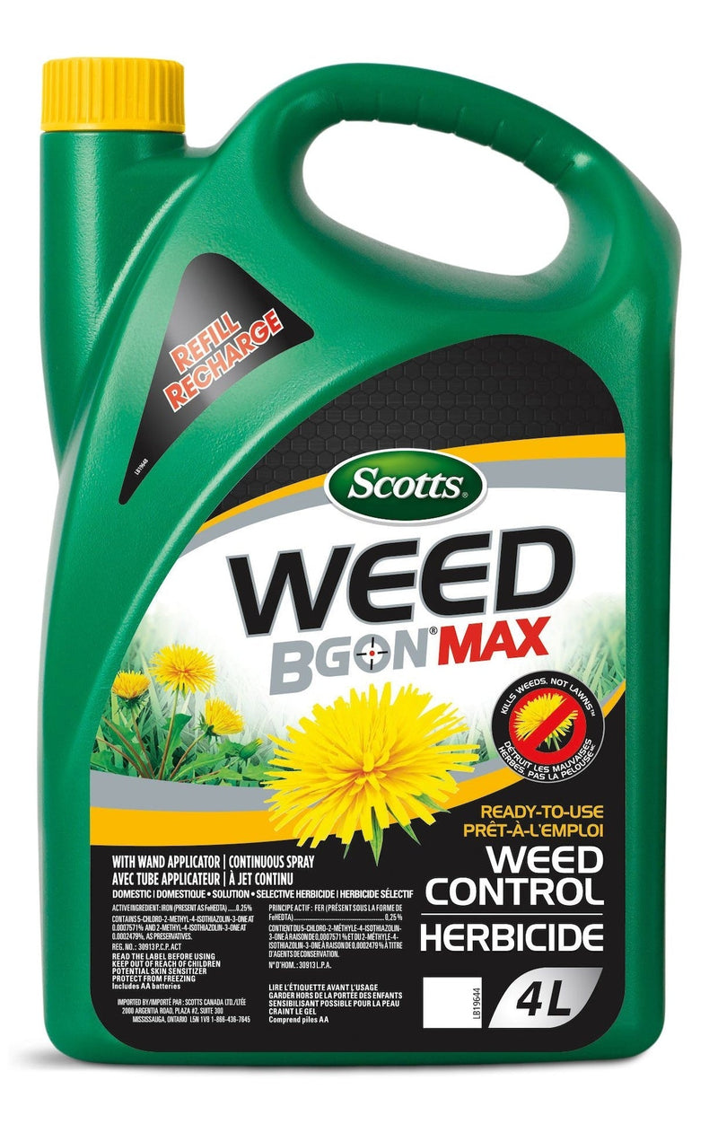 Weed B Gon MAX Ready-To-Use Weed Control for Lawns Refill, 4-L S7H2
