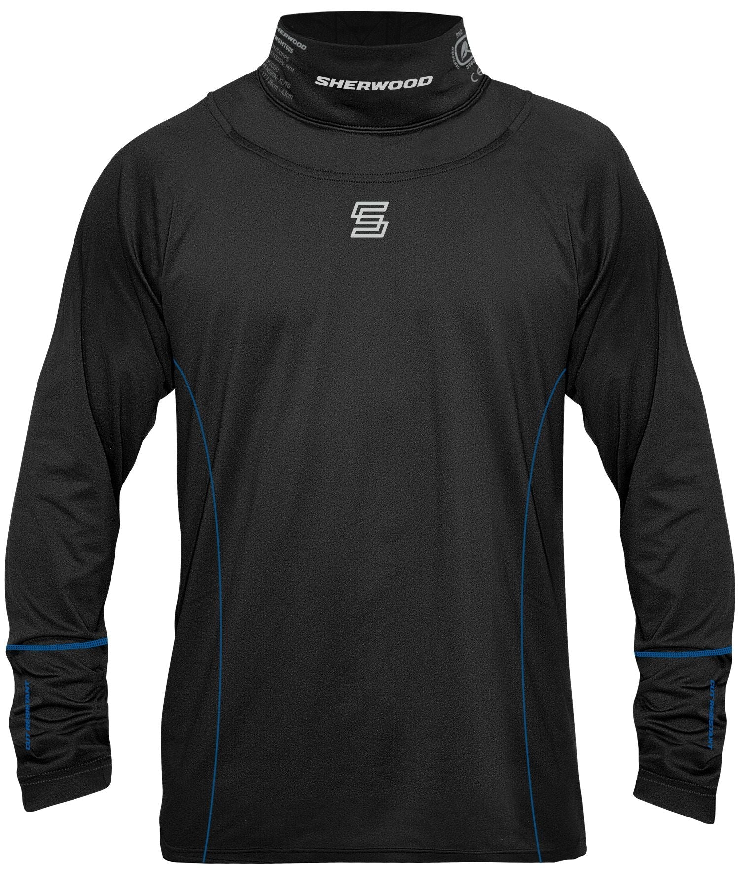 Hockey Long Sleeve Top with Integrated Neck Guard, Senior/Men, Black, Assorted Sizes P3L8 - product image 1