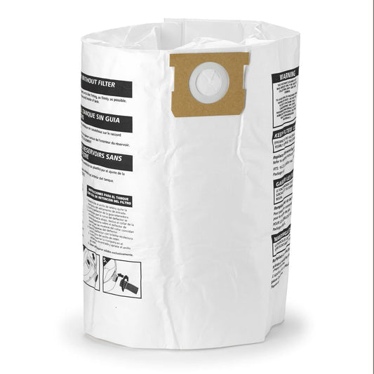 Disposable Paper Dust Collector Filter Bags for Wet/Dry Shop Vacuums, 37-53 L, 3-pk P9B2 - product image 1