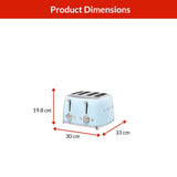 50s Retro Style Wide Slot Pop-up Toaster, 4-Slice, Pastel Blue X1E2 - product image 7
