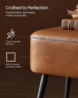 Home EKHO Collection Caramel Brown Synthetic Leather Bench F2P7 - product image 8