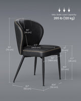 Home Mid-Century Modern Black Dining Chairs Set, 2-pk O6C7 - product image 4