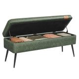 Home Modern Forest Green Ottoman Storage Bench T8Q9 - product image 2