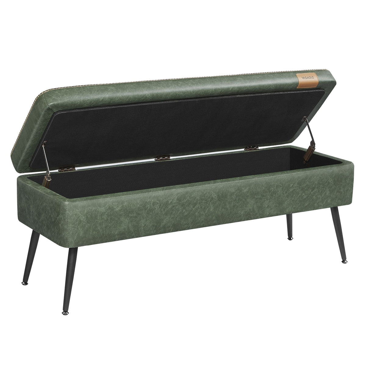Home Modern Forest Green Ottoman Storage Bench T8Q9 - product image 3