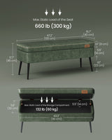 Home Modern Forest Green Ottoman Storage Bench T8Q9 - product image 7