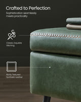 Home Modern Forest Green Ottoman Storage Bench T8Q9 - product image 8