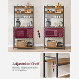 Home Rustic Brown Baker's Rack with Charging Station V9X6 - product image 4