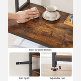 Home Rustic Brown Baker's Rack with Charging Station V9X6 - product image 7