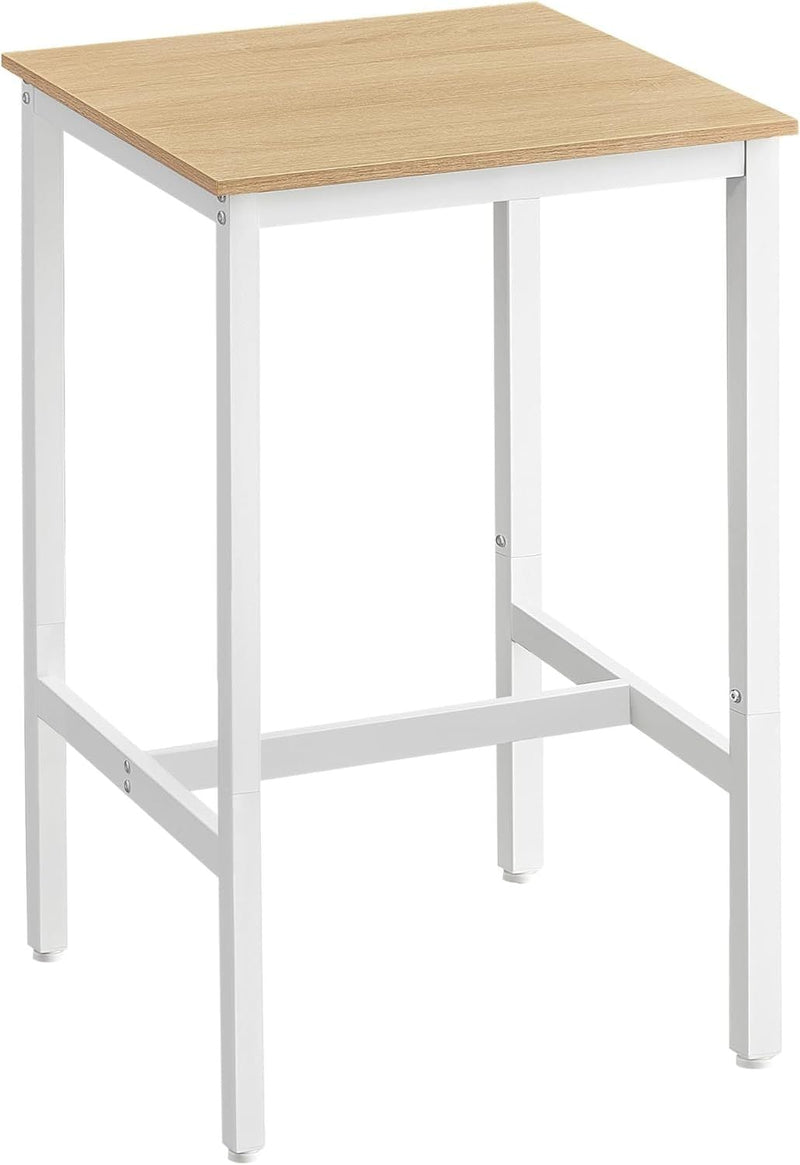Home Square White/Oak Bar Table with Steel Frame H7O5