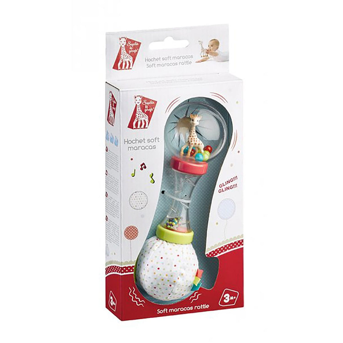 La Girafe Soft Maracas Rattle for Babies, Ages 3+ E8C5 - product image 3