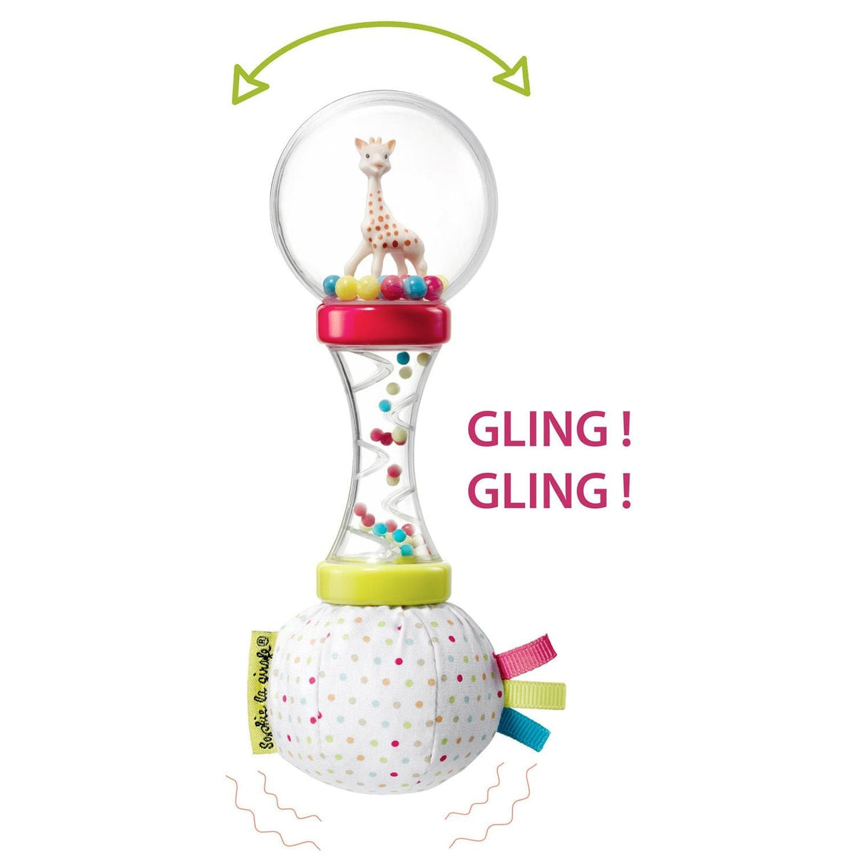 La Girafe Soft Maracas Rattle for Babies, Ages 3+ P6H9 - product image 4