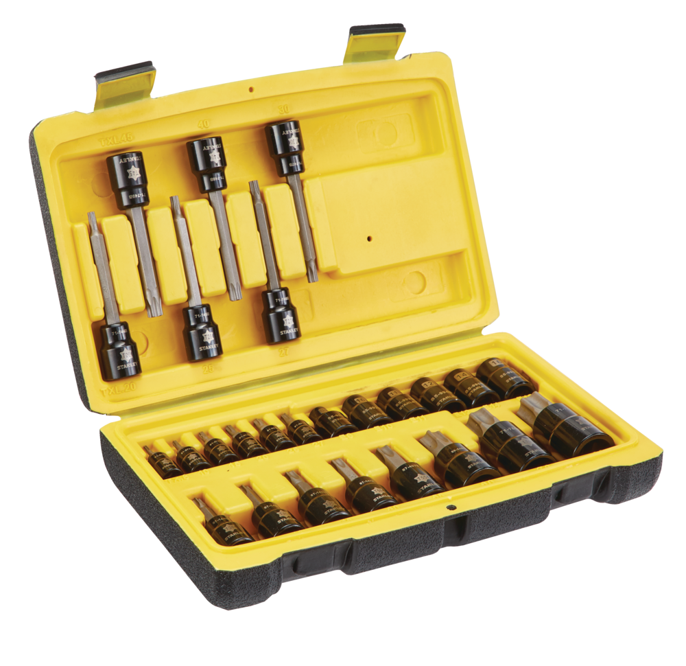 Professional Grade Black Chrome Torx Bit Socket Set, 26-pc, SAE/Metric Y8Q0 - product image 2