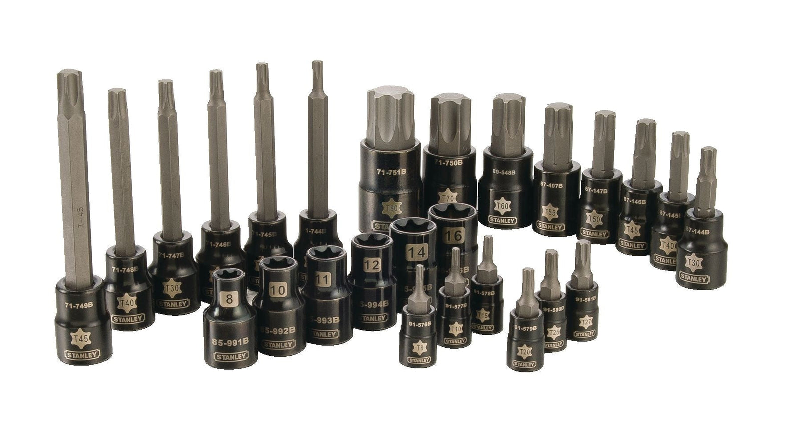 Professional Grade Black Chrome Torx Bit Socket Set, 26-pc, SAE/Metric G0K9 - product image 6