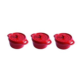 3 piece Cocotte Set Cherry Q1G2 - product image 1