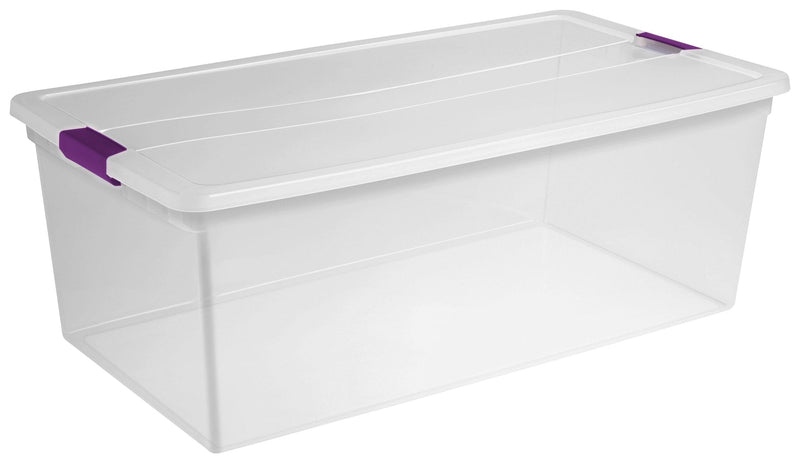 ClearView Storage Box with Latched Lid, 104-L C5G9