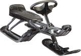 GT King Size Kids' 2-Person Winter Snow Racer Sled with Steering Wheel & Brakes, Grey Z8O0 - product image 1