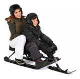 GT King Size Kids' 2-Person Winter Snow Racer Sled with Steering Wheel & Brakes, Grey Z8O0 - product image 5