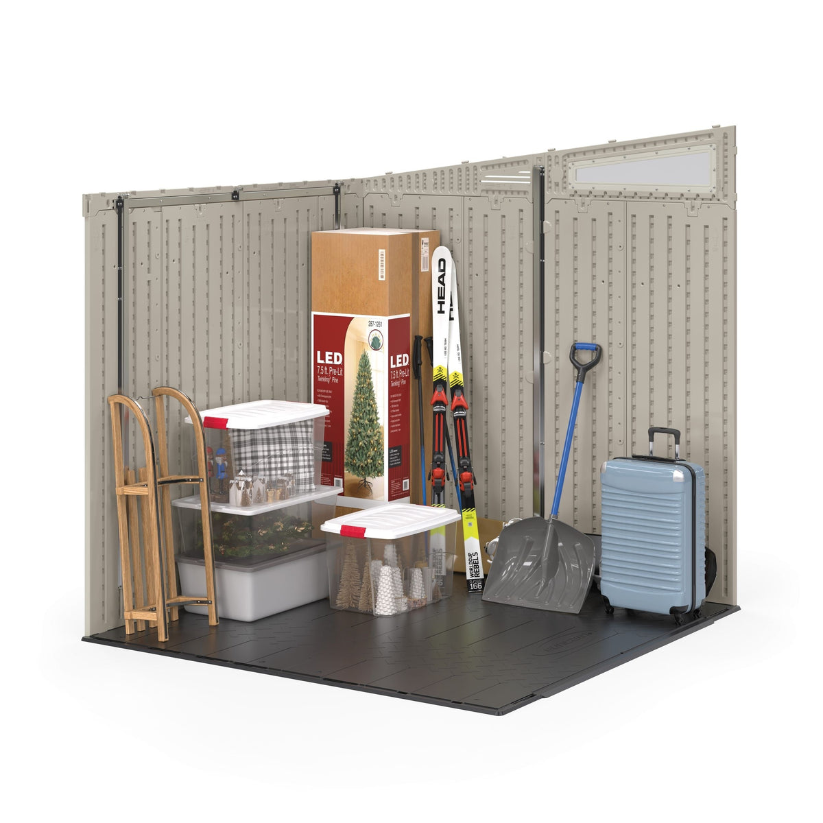 Modernist 7x7-ft Vanilla/Dove Grey Storage Shed I2H2 - product image 5