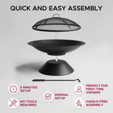 Genesee Round Fire Pit, Black Q2M5 - product image 3